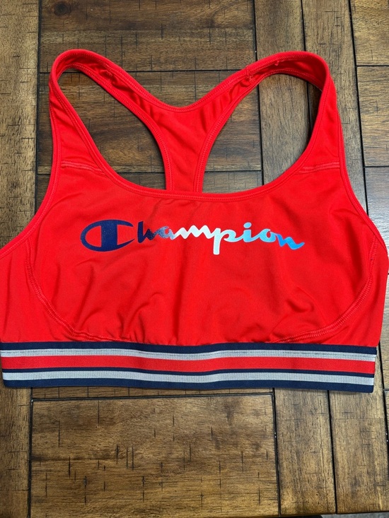 Champion Other - Champion Red Racerback Sports Bra with Navy Logo